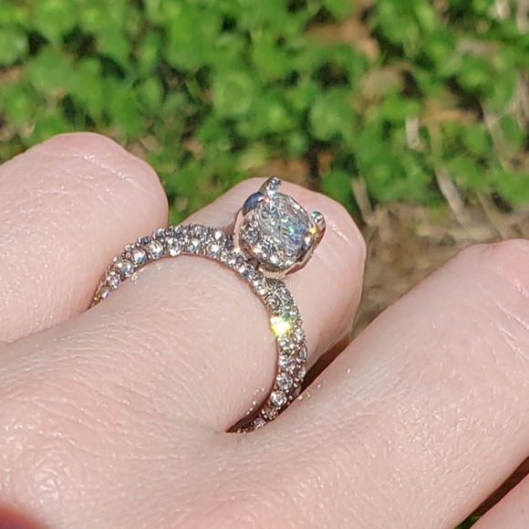 Charm full zircon crystal engagement ring (size 6) - Picture 4 of 6